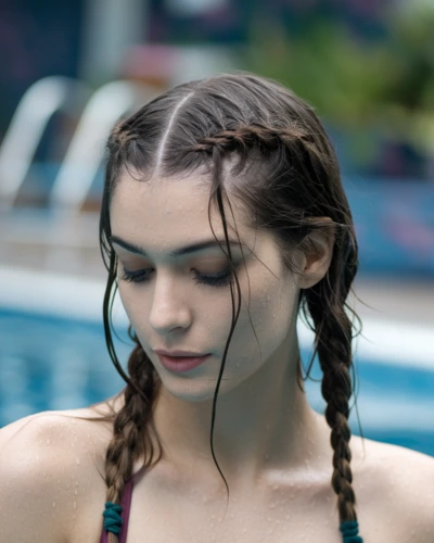 Simple pool hairstyles