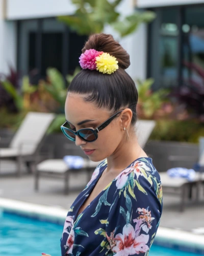 Bun hairstyles for swimming