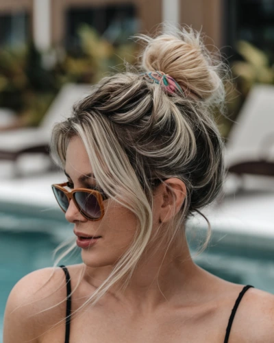 hairstyle for pool day